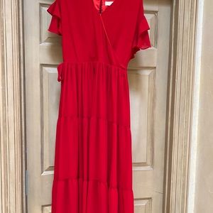 Rachel Parcell red wrap dress size large